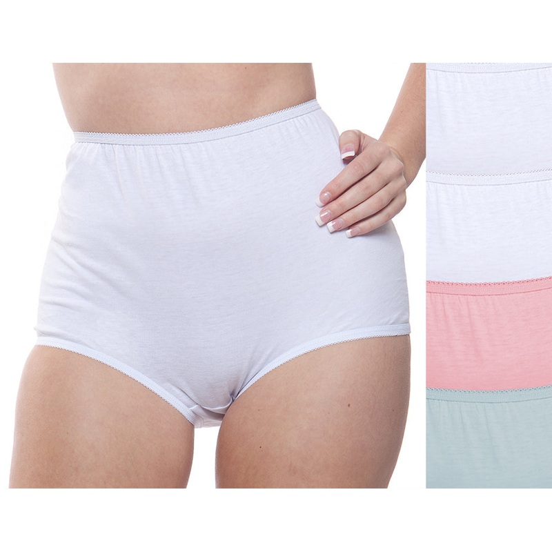 Full Coverage, Elastic Leg, Cotton Brief, Assorted Color 4 Pack (Style 122) 5
