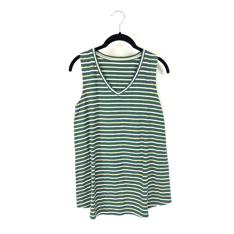 Green Striped Tank Top – Size 6-8