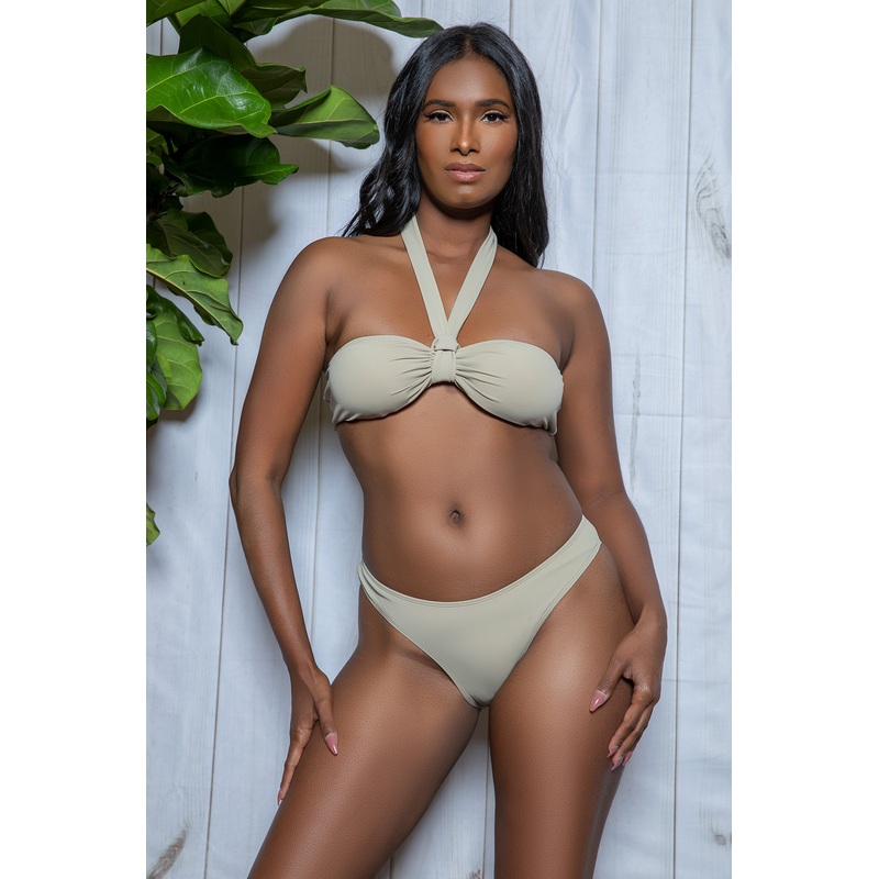 Lenore Bandeau Bikini Set Nude S