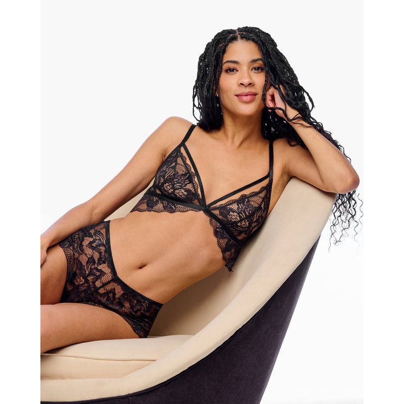 Triangel Bralette Schwarz S