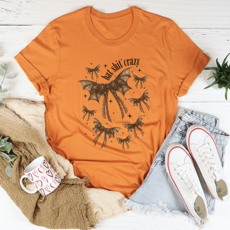 Bat S-it Crazy Tee Heather Orange S