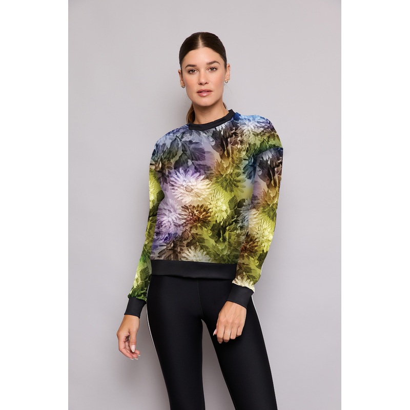 Summer Exclusive Sunbloom Pullover Sweatshirt S Multi/Purple Grey Opal