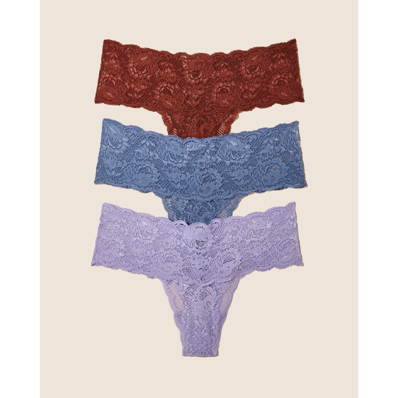 Tanga Comfie, 3Er-Pack Ticino Luzerne Blue Alpine Flower S/M