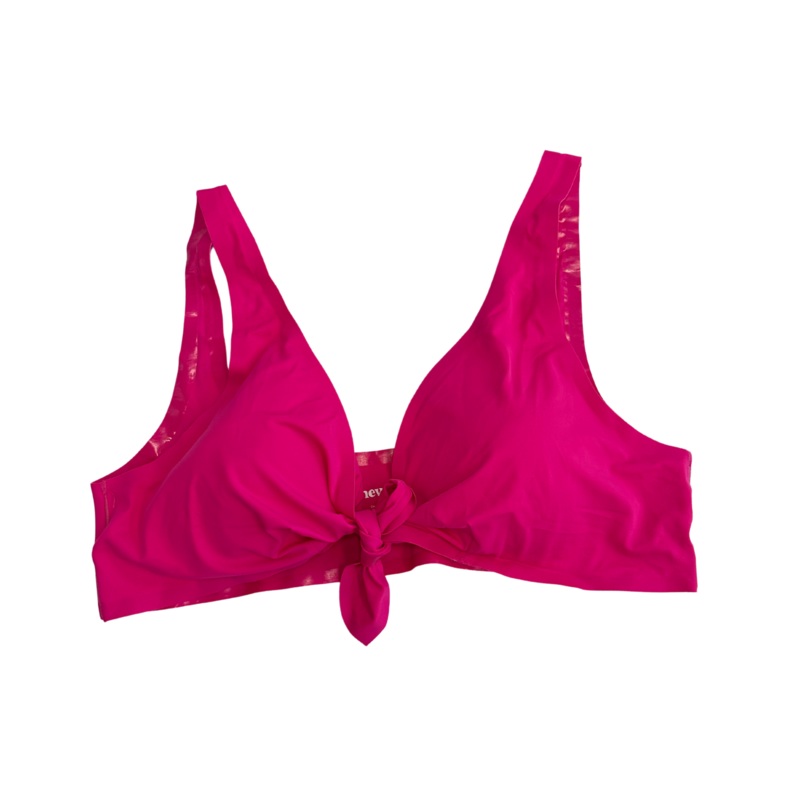 Bright Pink Tie Front Bikini Top – 3XL and 4XL 3XL