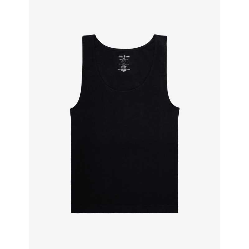Seamless Cloud Cotton Shelf Tank Top black XS