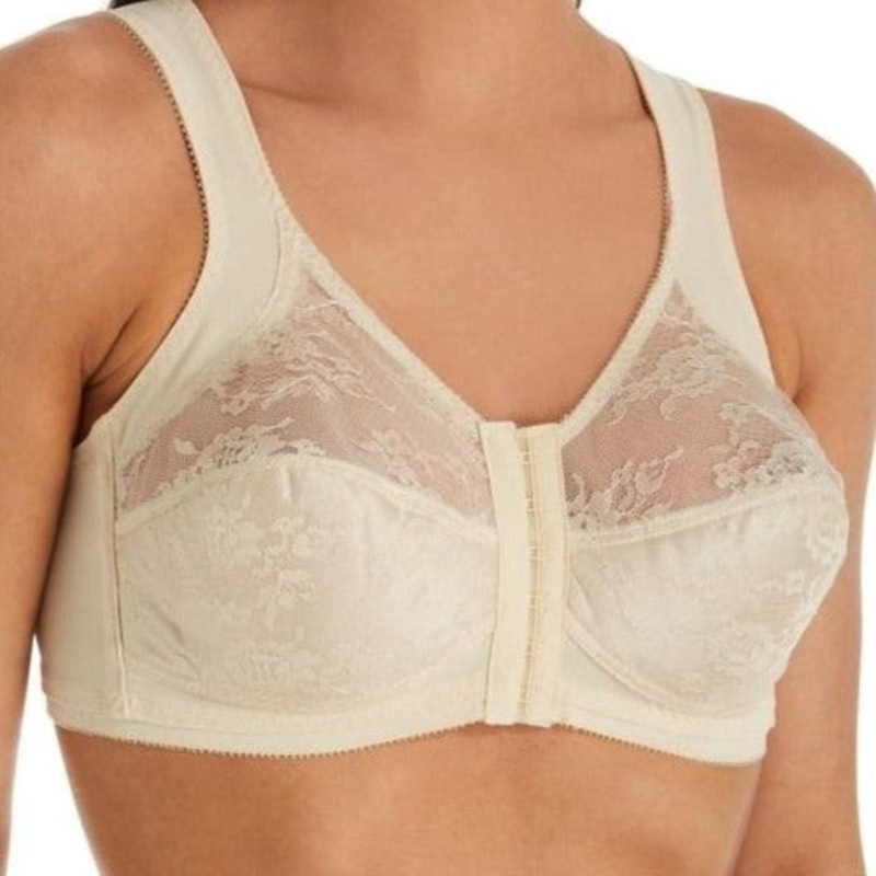 Style 9605 | Front Closure Back Support Bandeau Bra – Blush 34B Blush