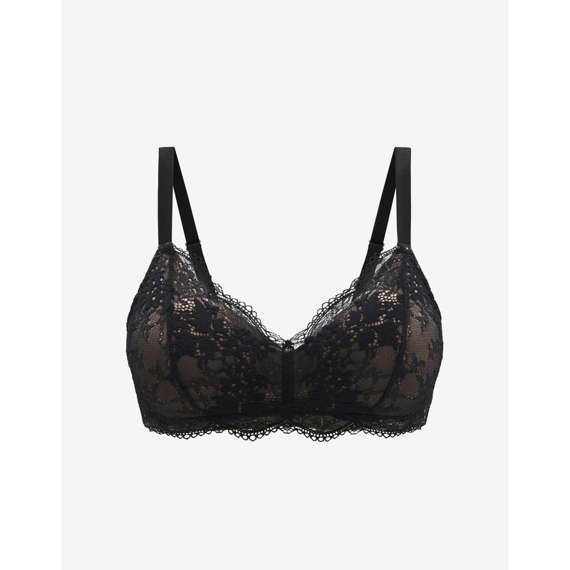 All Day Lace Wireless Bra black XS