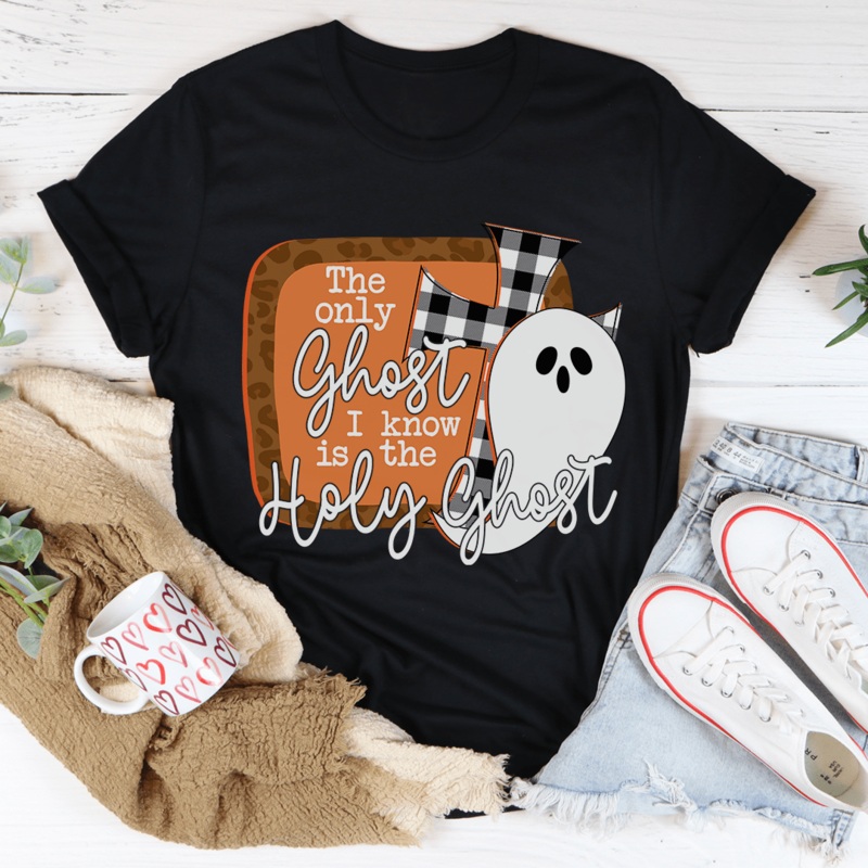 The Only Ghost I Know Tee Black Heather S