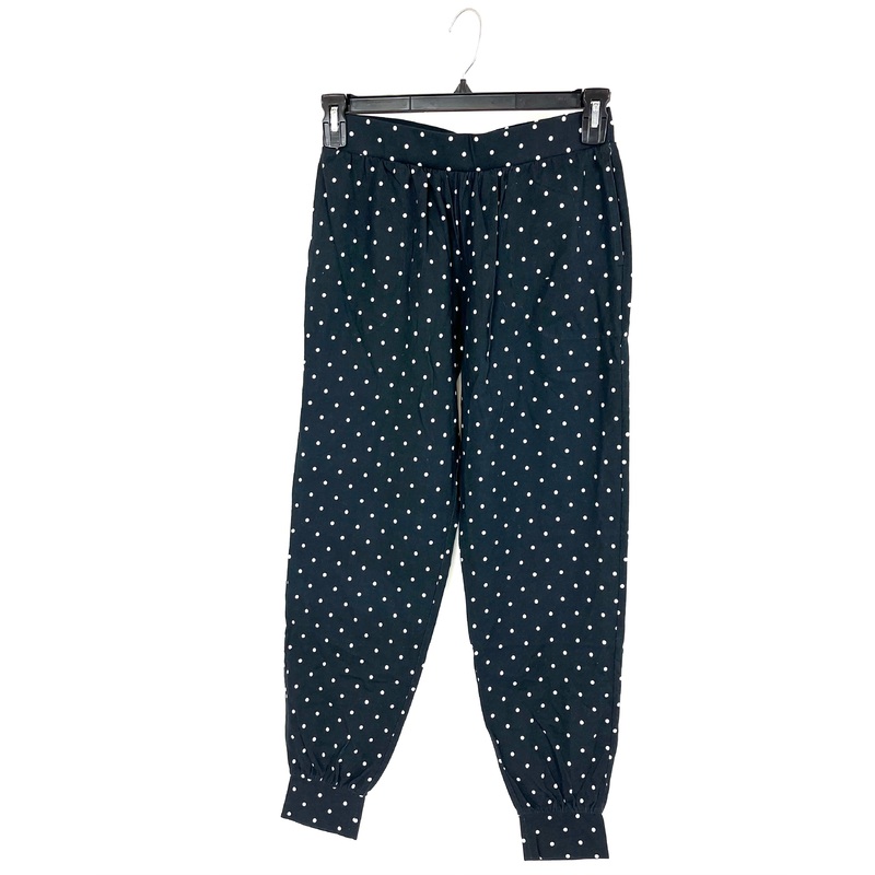 Black Polka Dot Lounge Pants – Size 4/6