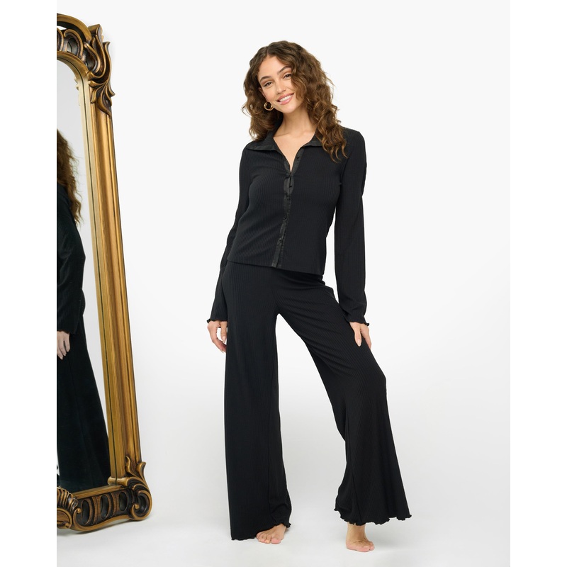 Ensemble Cache-Cur Manches Longues Noir XS