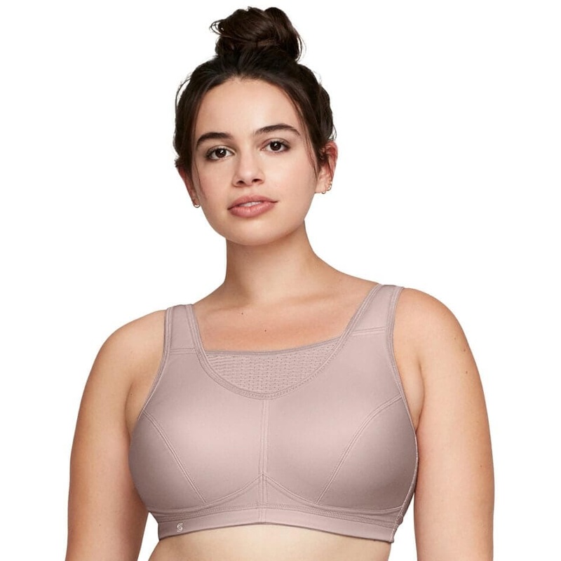 Glamorise No-Bounce Camisole Elite Wire-free Sports Bra – Rose Tan 34C