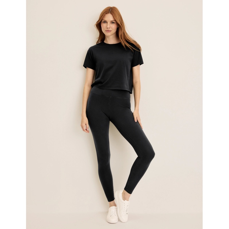 Mineral-Dyed Modal Legging Washed Olive XS