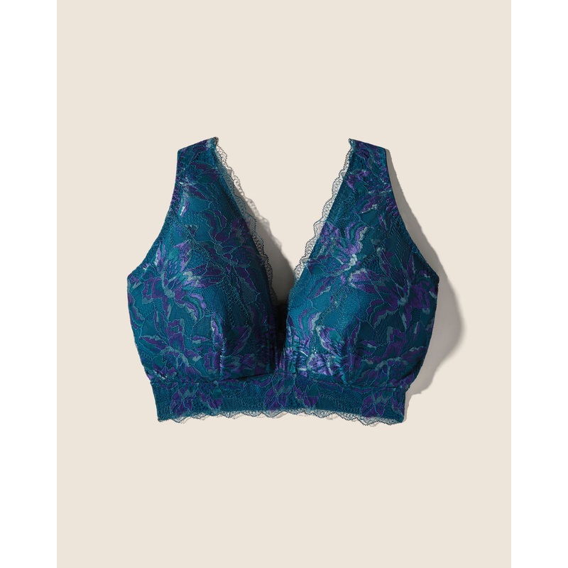 Super Curvy Longline Bralette Mirtillo XS