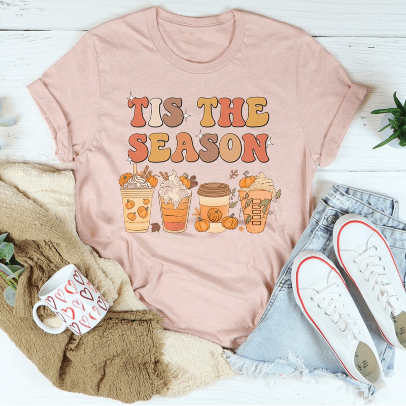 Tis The Season Tee Heather Prism Peach S