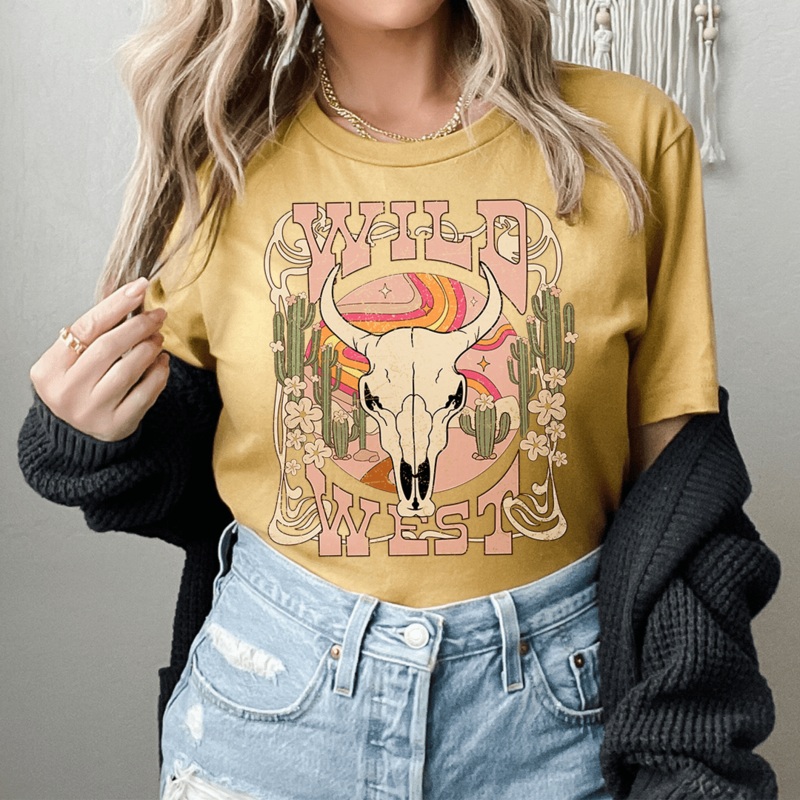 Wild West Tee Mustard S
