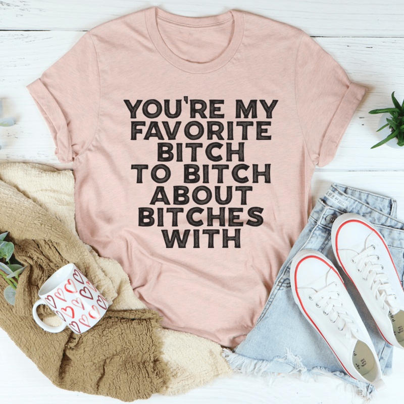 You’re My Favorite Tee Heather Prism Peach S