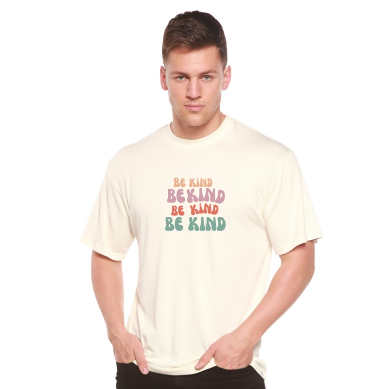Be Kind Men’s Bamboo Viscose/Organic Cotton Short Sleeve Graphic T-Shirt Medium Black