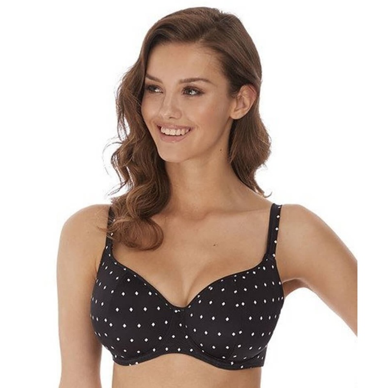 Freya Swim Jewel Cove Underwire Sweetheart Padded Bikini – Black 30D Black