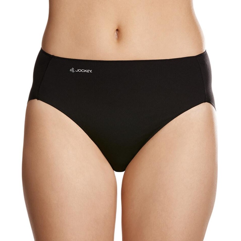 Jockey No Panty Line Promise Next Generation Microfibre Hi Cut Brief – Black XS