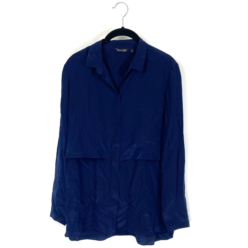 Navy Blue Button Up Top – Size 6