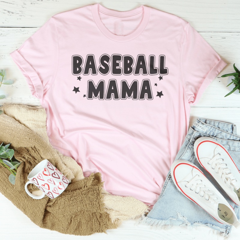 Baseball Mama Tee Black Heather S