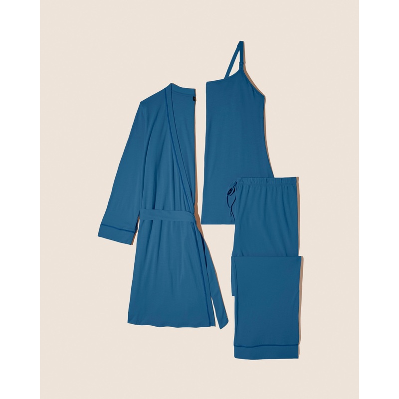 Conjunto De Pijama Para Lactancia De 3 Piezas Con Bata Malawi/Malawi S