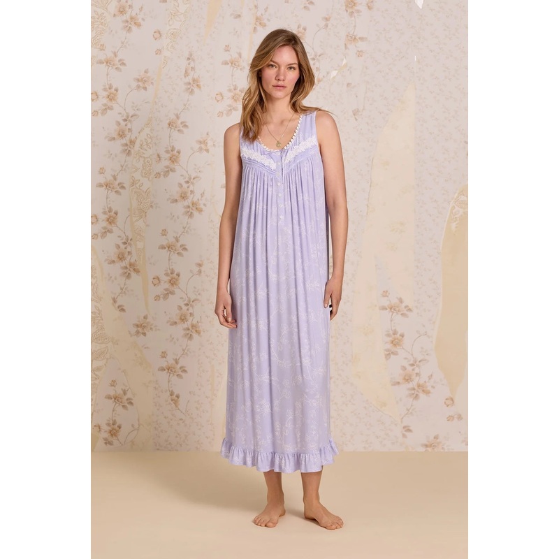 Eileen West Tencel Modal The “Eileen” Ballet Nightgown Meadow Lace Small Meadow Lace