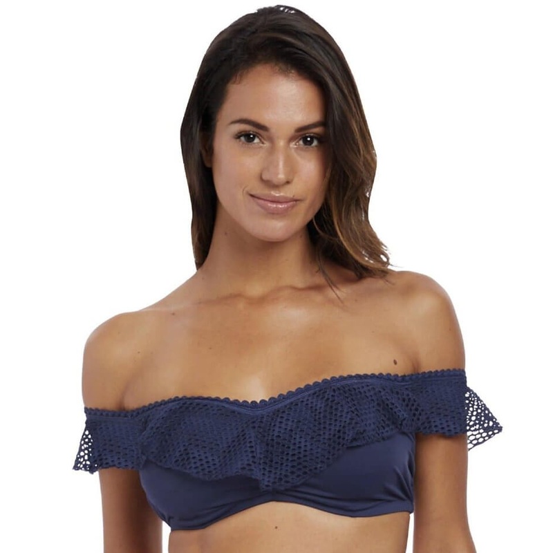 Fantasie Swim Marseille Underwire Bardot Bikini Top – Twilight 32D Twilight