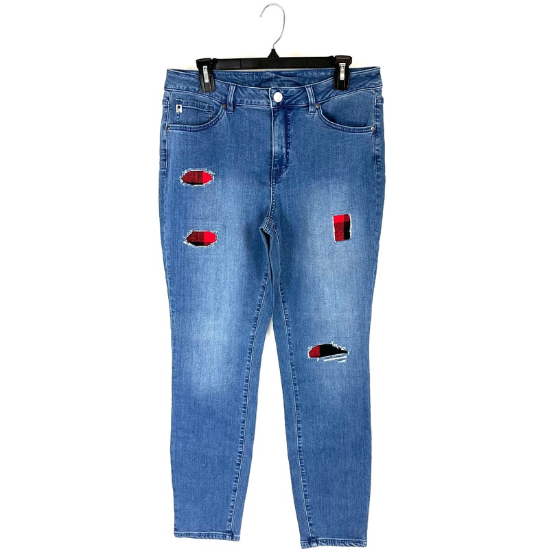 Flannel Detailed Jeans – Size 12