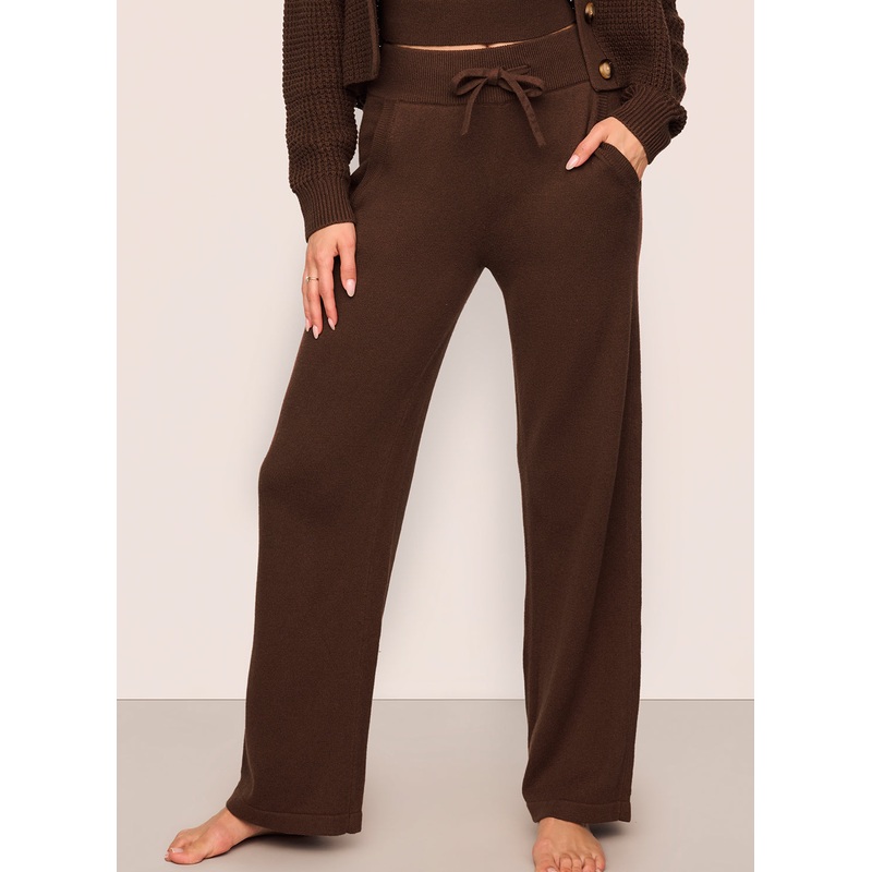 Recycled Sweater Chocolate Pant Chocolate XS
