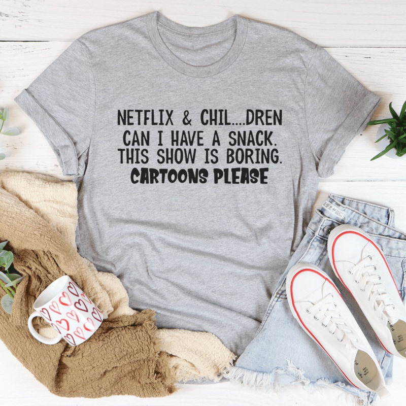 Cartoons Please Tee Athletic Heather S