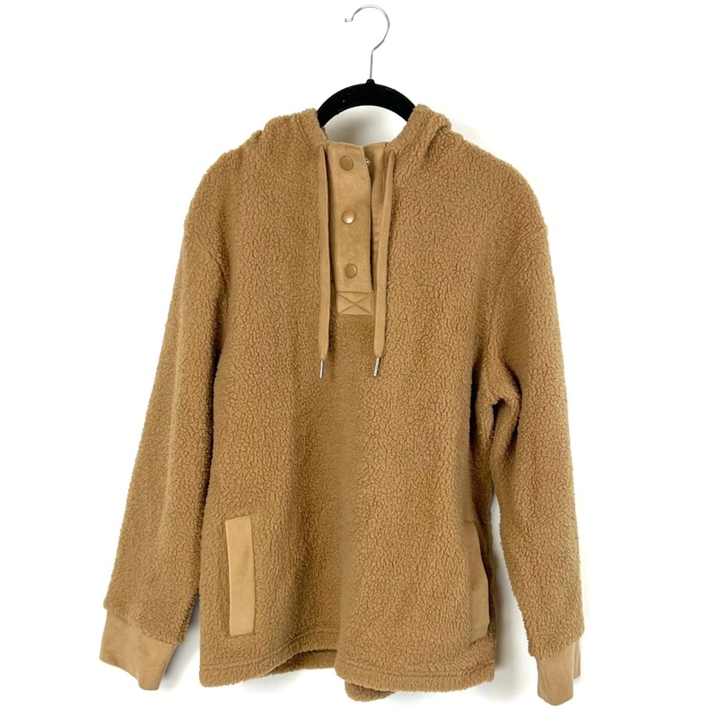 Light Brown Button Up Pullover – Small