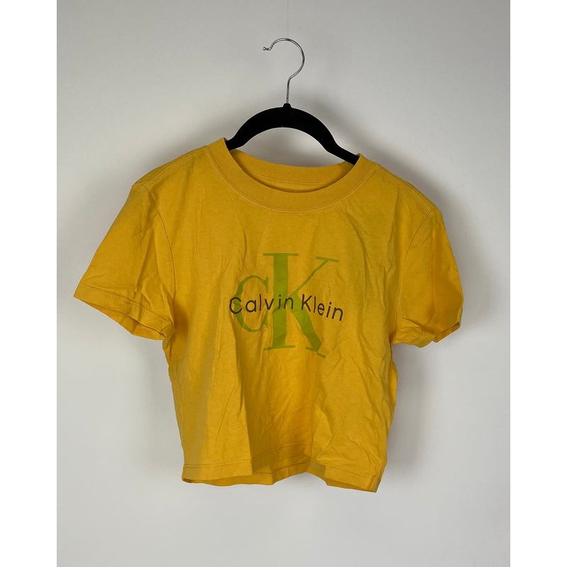 Orange Cropped Short Sleeve Top – Small