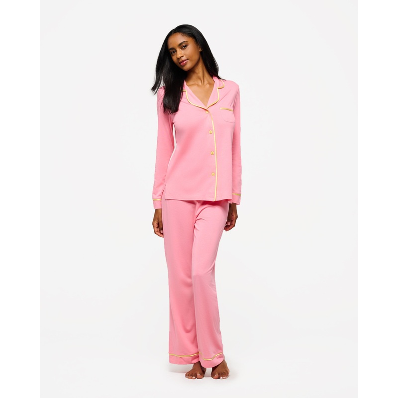 Pigiama Con Top A Maniche Lunghe E Pantaloni Passiflora/Limoncello XS