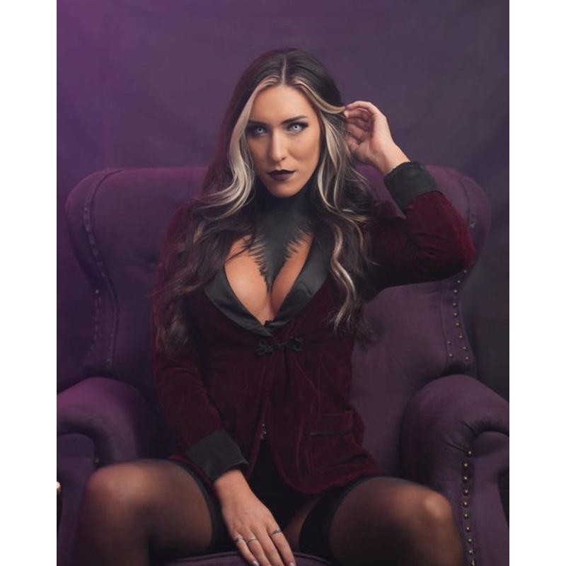 Playboy Smoke Lounge Madam Costume Small Burgundy