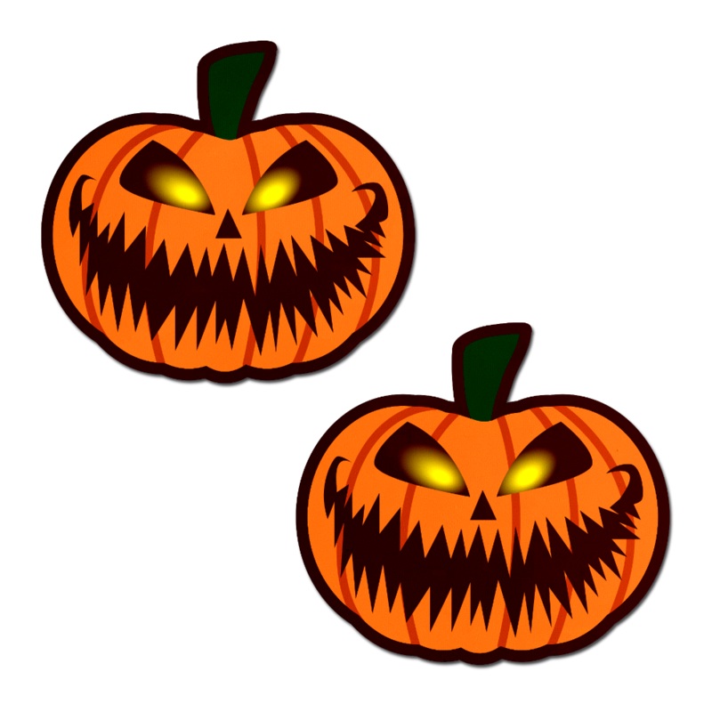 Pumpkin: Terrifying Halloween Jack O’ Lantern Nipple Pasties by Pastease