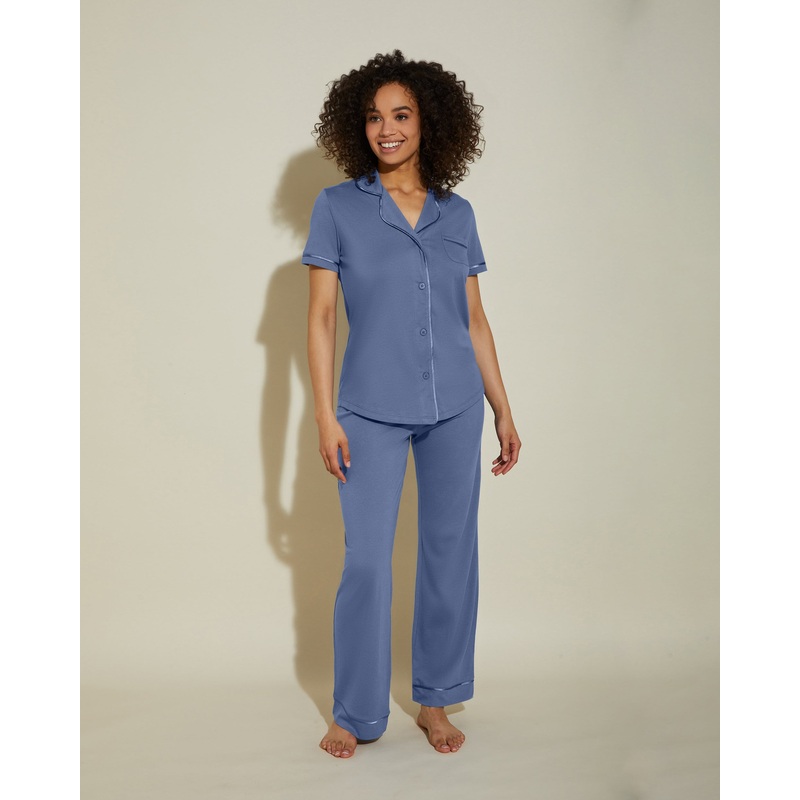 Short Sleeve Top & Pant Pajama Set Luzerne Blue/Luzerne Blue XS
