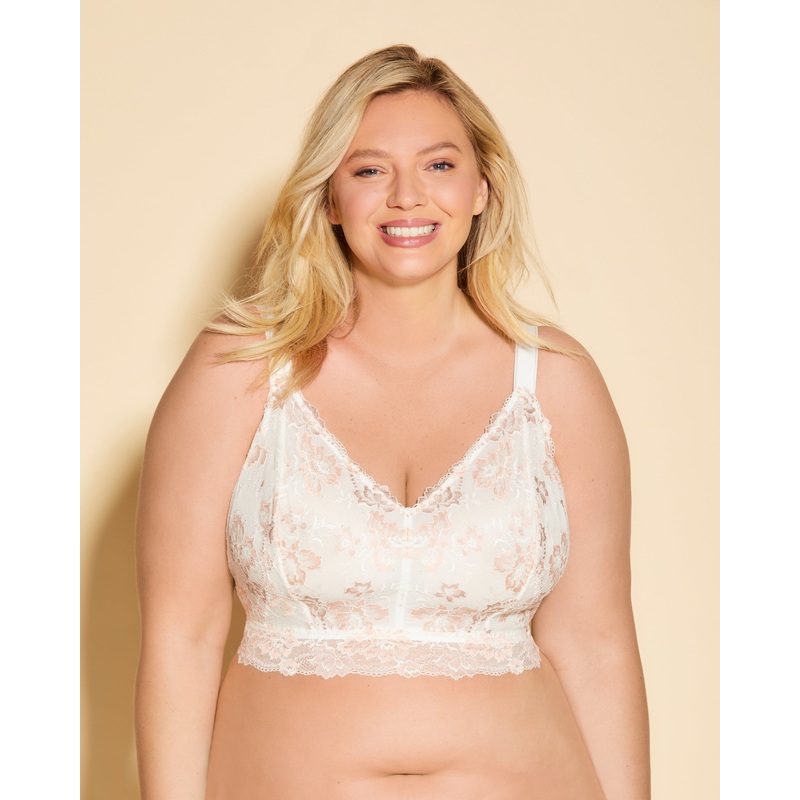 Ultra Curvy Longline Bralette Mandorla/Moon Ivory XS