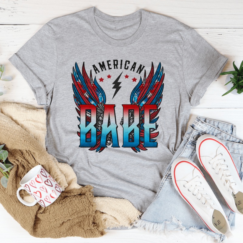 American Babe Tee Athletic Heather S