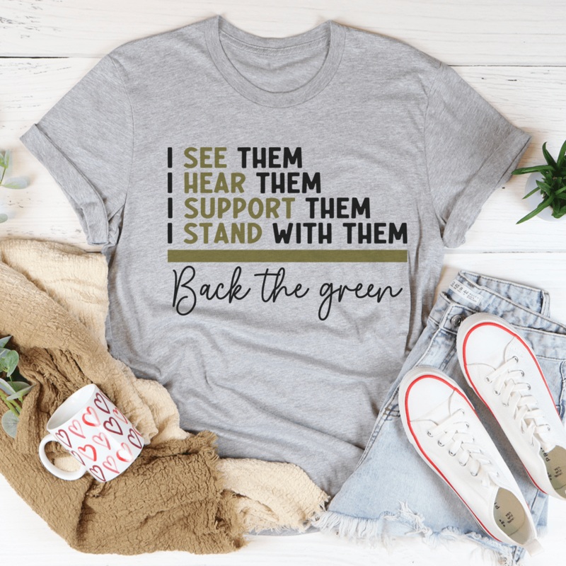 Back The Green Tee Athletic Heather S