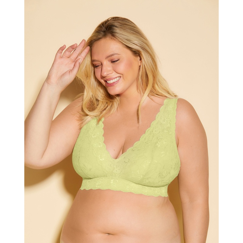 Ultra Curvy Plungie Longline Bralette Chakra Green XS