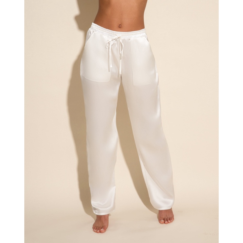 Pantaloni In Seta Naturelle S