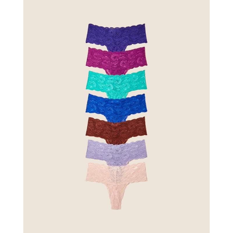Perizoma Comfie Confezione Da 7 Swiss Beet Violette Cobalt Addy Green Ticino Alpine Flower Pink Lilly S/M