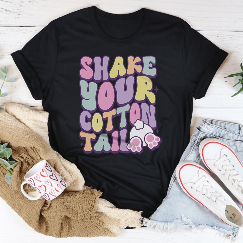 Shake Your Cotton Tail Tee Black Heather S