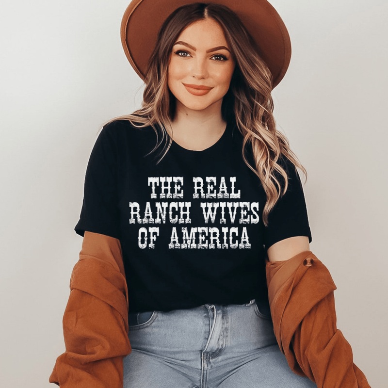 The Real Ranch Wives Of America Tee Black Heather S