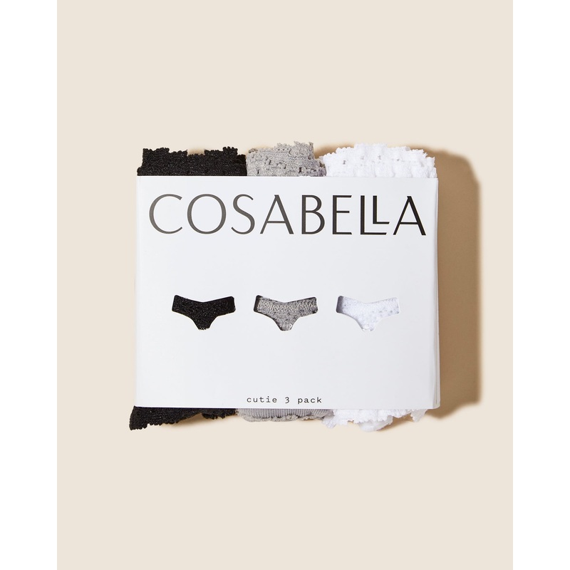Pack De 3 Tangas Black Varansai Gray White Talla nica
