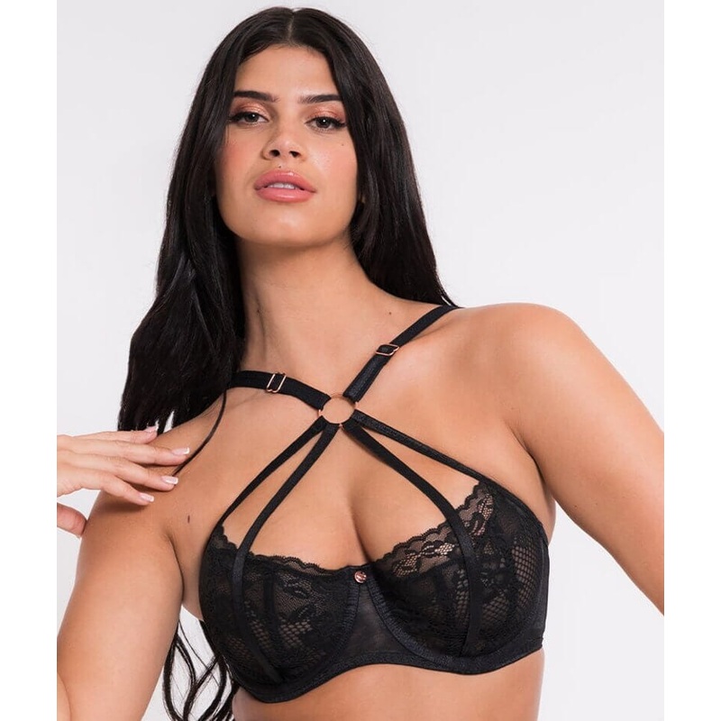 Scantilly Centrepiece Half Cup Bra – Black 34L