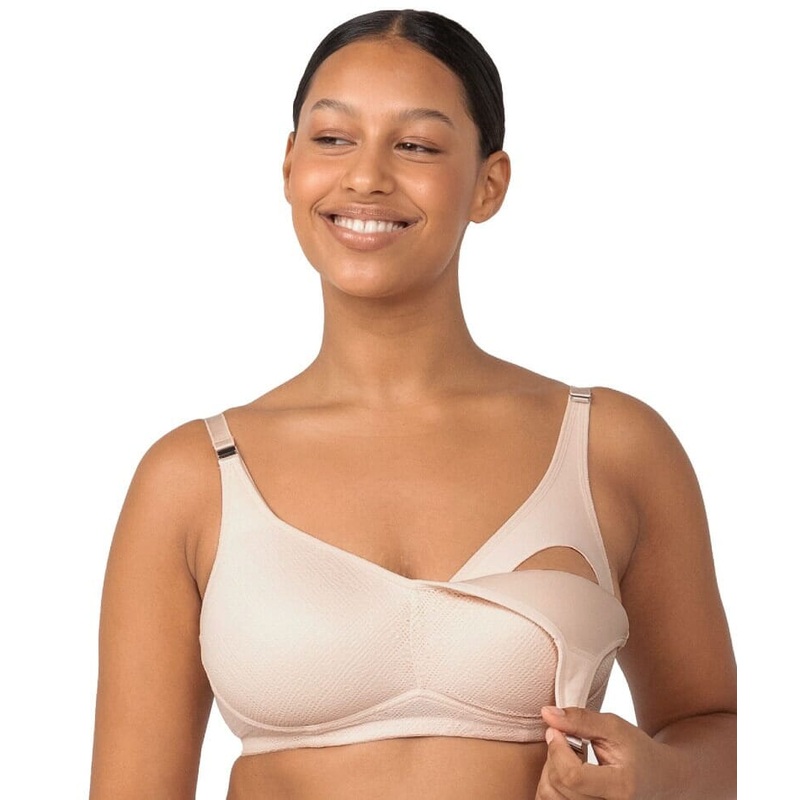 Triumph Amour Maternity Lace Padded Wire-free Bra – Nude Pink 32C