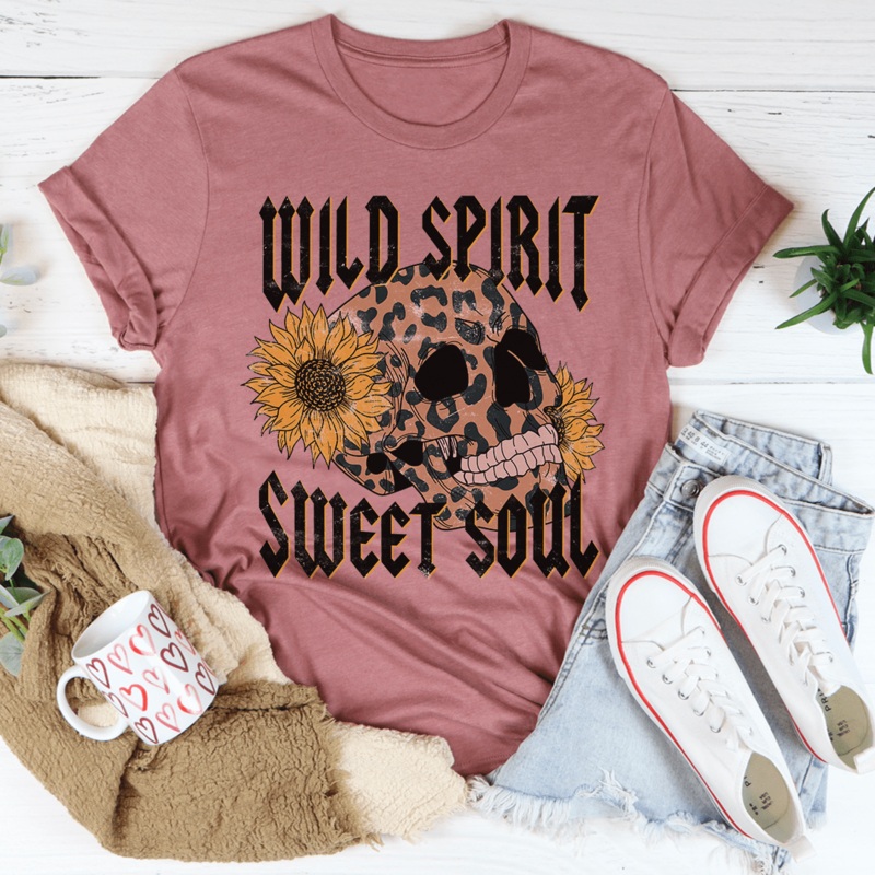 Wild Spirit Sweet Soul Tee Mauve S