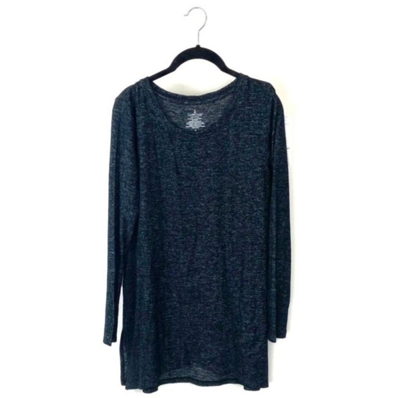 Long Sleeve Black Heather Top – Small
